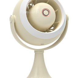 Bunie Portable Desktop Fan with LED LightBeige-image-99