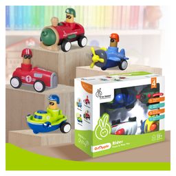 R for Rabbit Orapple Rider Push and Play Mini Toy Car Set for Kids | Non-Toxic BPA Free 4 Pcs Combo of Toy Racing Car, Train, Aero Plane & Speed Boat (Multi 1)-image-48
