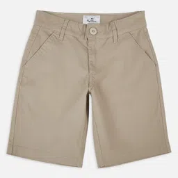 Pepe Jeans Cotton Woven Above Knee Length Solid Coloured Shorts - Beige-picture-49