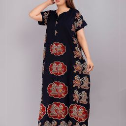 PR PINK ROYAL Printed Maxi Nightdress-image-3