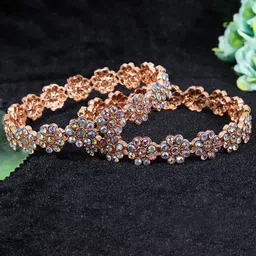 Set of 2 Alloy With Zircon Gemstone Kada-image-40