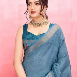 Mitera Kalamkari Zari Pure Silk Saree-picture-33