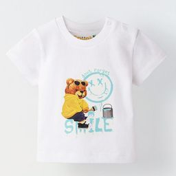 SPUNKIES Boys Graphic Printed Round Neck Cotton T-shirt-56