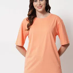 The Roadster Lifestyle Co Cotton Round Neck Oversized T-Shirt-image-60
