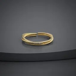 Kushal's Fashion Jewellery Gold-Plated Zircon Studded Finger Ring-23