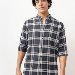 British Club Men Classic Button-Down Collar Tartan Checked Cotton Casual Shirt-image-97