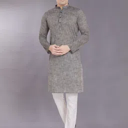 DIVISIVE Men Thread Work Kurta image 1