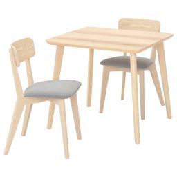 ikea lisabo / lisabo Table and 2 chairs, ash/Tallmyra white/black, 88x78 cm-picture-36
