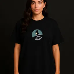 Anikmart Printed Round Neck Dri-FIT Oversized Pure Cotton T-shirt-image-81