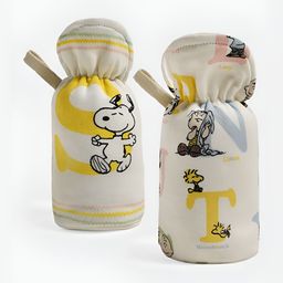 MiArcus White & Yellow 2 Pieces Peanuts Snoopy Printed Bottle Covers-picture-20