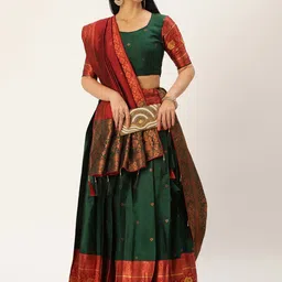 DIVASTRI Semi-Stitched Lehenga & Unstitched Blouse With Dupatta-16