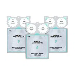 KEYA SETH Set Of 3 Hibiscus Replenishing Hydra 3-In-1 Facial Sheet Mask - 30 ml Each image 5