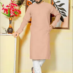 Archittam Men Beige Solid Kurta Sets-picture-15