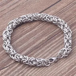 Peora Men Silver-Plated Link Bracelet-image-44