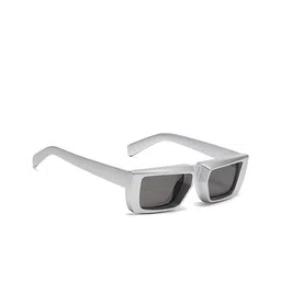 LIZA ANGEL Men Black Lens & Silver-Toned Rectangle Sunglasses with-image-33
