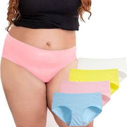 Diving Deep Women Pack of 4 Cotton Hipster Briefs-image-104