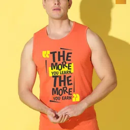 WOOSTRO Pack Of 2 Printed Combo Cotton Gym Vests VWS26(MORE ORANGE)(RUN MUSTARD)-image-56