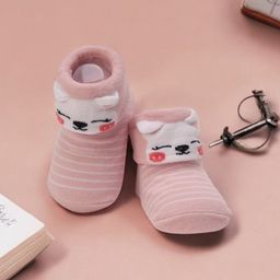Yellow Bee Infants Girls Striped Cotton Ankle Length Socks-image-66