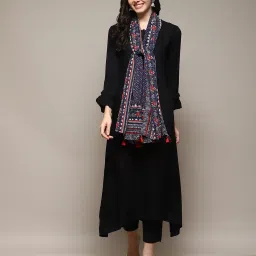 Polyester Printed Dark Blue Women Dupatta-image-8