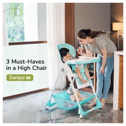 R for Rabbit Marshmallow The Smart High Chair - Green-2