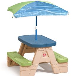 Step2 Sit & Play Picnic Table with Umbrella - Blue-22