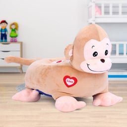 Babyhug Monkey Shaped Soft Seat - Light Brown-picture-11