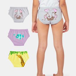 Plan B Lunchtime Panties Pack of 3 - Yellow Grey Purple-image-54