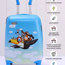 Babyhug Kid's  Small 1 Day Trip Trolley Bag Bird Print - 18 Inches-image-20