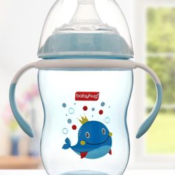 Babyhug Twin Handle Training Soft Spout Cup Blue - 250 ml-3