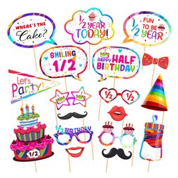 Zyozi 6 Months Birthday Photo Booth Props - Pack of 18-image-35