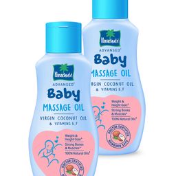 Parachute Advansed Baby Massage Oil with Vitamin E & F - 200 ml (Pack of 2)-image-34