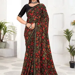 KALINI Floral Pure Chiffon Saree-picture-14