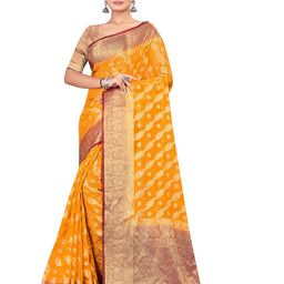 shree krishna fashion Woven Design Zari Banarasi Saree-image-95