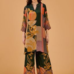 dhartii Abstract Printed Tunic & Palazzos Co-Ord Set-image-15