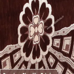 Fashion Throw Coffee Brown & White Printed Jacquard Sofa Cover-picture-57