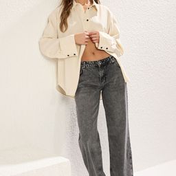 Trendyol Women Low Distress Heavy Fade Jeans-image-37