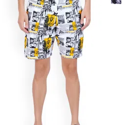 Hotfits Men Pack Of 2 Graphic Printed Cotton Launge Shorts-picture-12