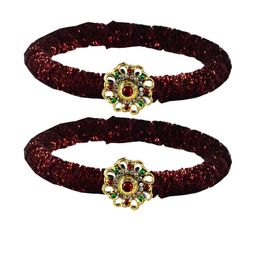 Vidhya Kangan Maroon Brass Bangles-image-52