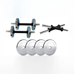 HackerX 6-Pcs Steel Adjustable Dumbbell Set - 12 kg-3