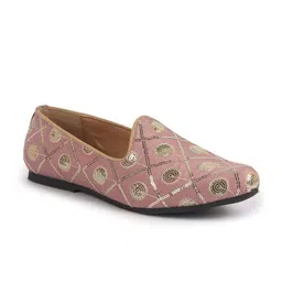 FAUSTO Men Embellished Slip-On Mojaris-image-52