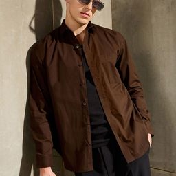 MASCLN SASSAFRAS Men Relaxed Fit Spread Collar Solid Casual Shirt-image-74