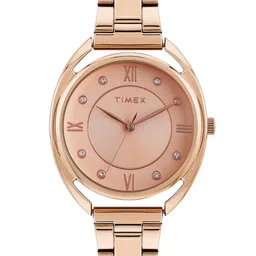 Timex Women Brass Embellished Dial & Bracelet Style Straps Analogue Watch TWEL231SMU01-image-26