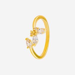 Kushal's Fashion Jewellery Gold-Plated Party Zircon-Studded Trendy Finger Ring-picture-26