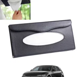 Universal Leatherite Rectangle Black Tissue Box For Car/office/Home-157 Vehicle Tissue Dispenser-image-93