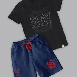 BAESD Boys Printed T-shirt with Shorts-image-87