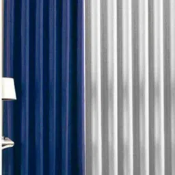 BELLA TRUE Blue & White 3 Pieces Ripple Fold Window Curtains-image-85