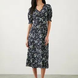 DOROTHY PERKINS Floral Print Textured A-Line Dress-image-20