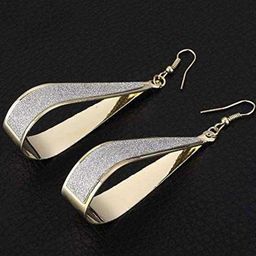 Bling Queen Rhinestone Studded Contemporary Shaped Drop Earrings-97