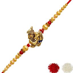MEIRA JEWELLERY Set Of 1 Rakhi With Roli Chawal & Greetings Card-image-76