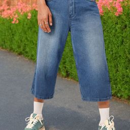 Kook N Keech Men Street Swagger Skater Long 3/4th Denim Shorts-image-9